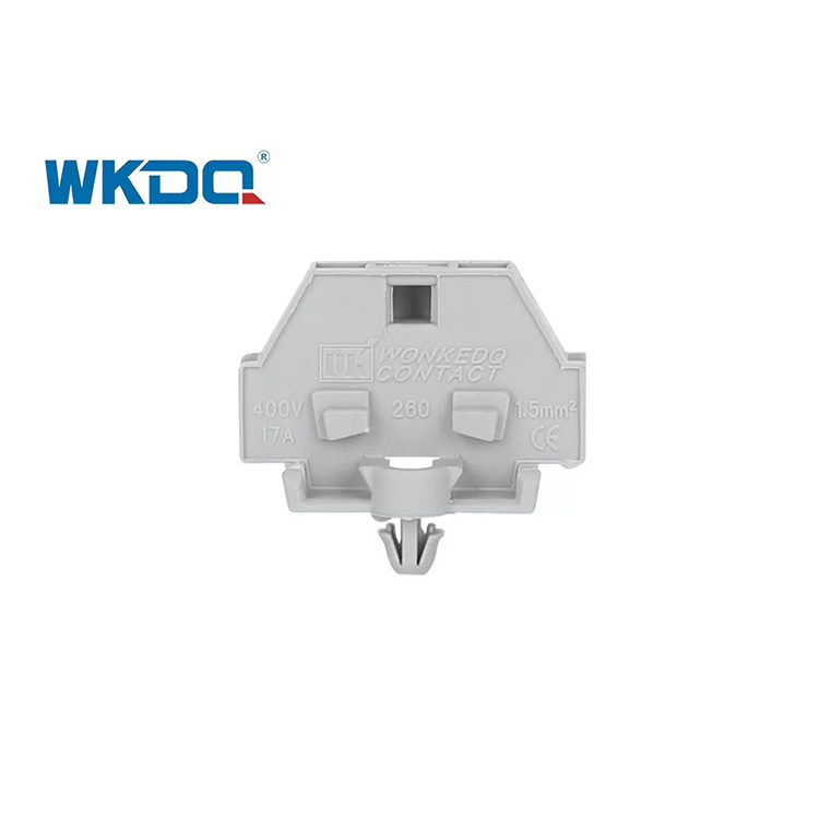 260-301B Spring Type Terminal Block Connector Snap In Mounting Screwless 2 Conductor Time Saving High Quality Gray Color