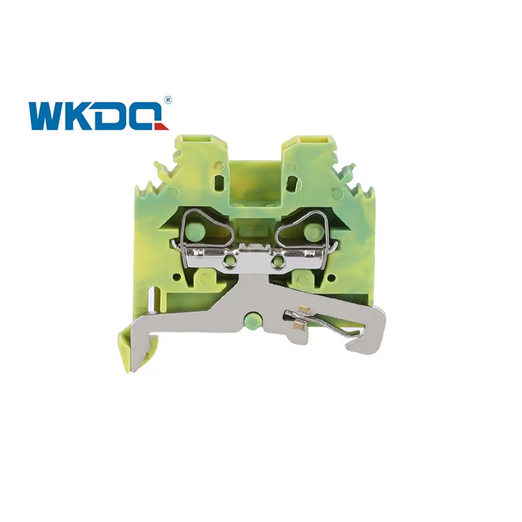 281-107 Pangkalahatang Electrical Spring Type Terminal Block Connector 4mm Standard na Vibration Resistant Kulay Berde