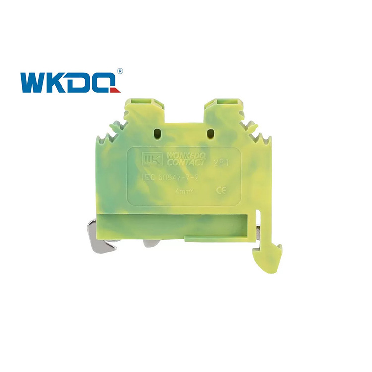 281-107 Pangkalahatang Electrical Spring Type Terminal Block Connector 4mm Standard na Vibration Resistant Kulay Berde
