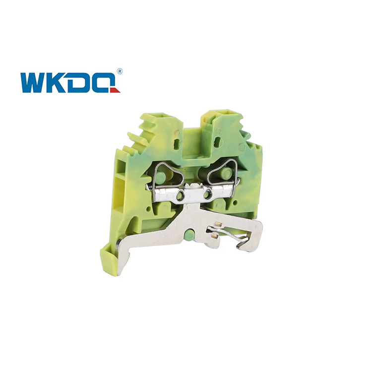 281-107 Pangkalahatang Electrical Spring Type Terminal Block Connector 4mm Standard na Vibration Resistant Kulay Berde