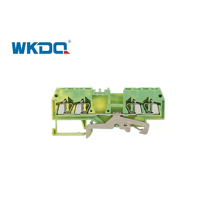 281-687 High Temperature Spring Type Terminal Block PE Grounding Malinaw na Nakikilala ang Nylon PA66 Green Color