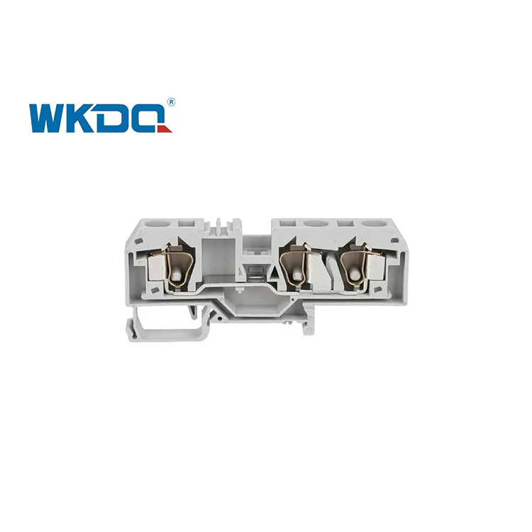 284-681 Cable Spring Connector 3 Conductor Through Spring Clamp Terminal Block Para sa Rail Mounted