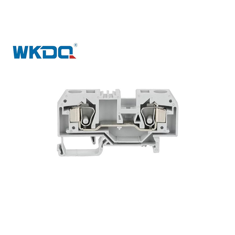 284-901 Feed Through Spring Clamp Terminal Block Connector, Spring Cage Connection Para sa 35mm Din Mounted Gray Nylon PA66