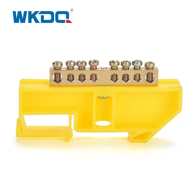 500V _ 17.5A PE Ground Terminal Bus Bar Yellow Din Rail Terminal Blocks