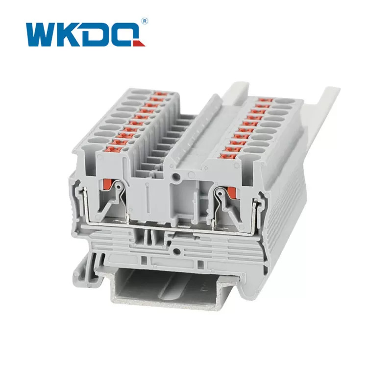 800V 31A Din Rail Mounted Push Sa Terminal Block Connector