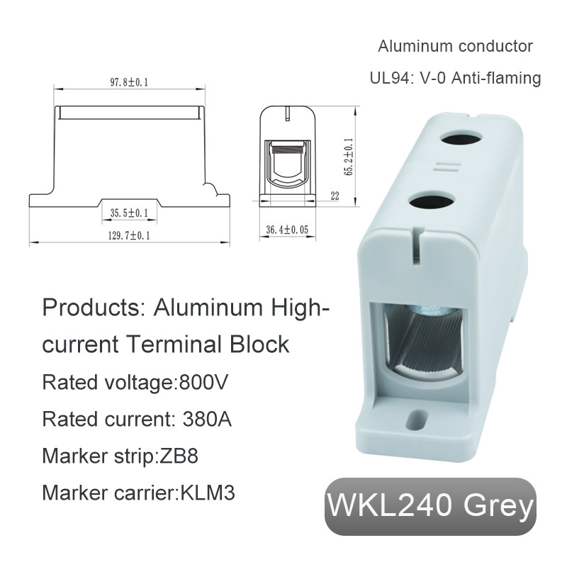 Aluminyo Mataas na Kasalukuyang Terminal Block