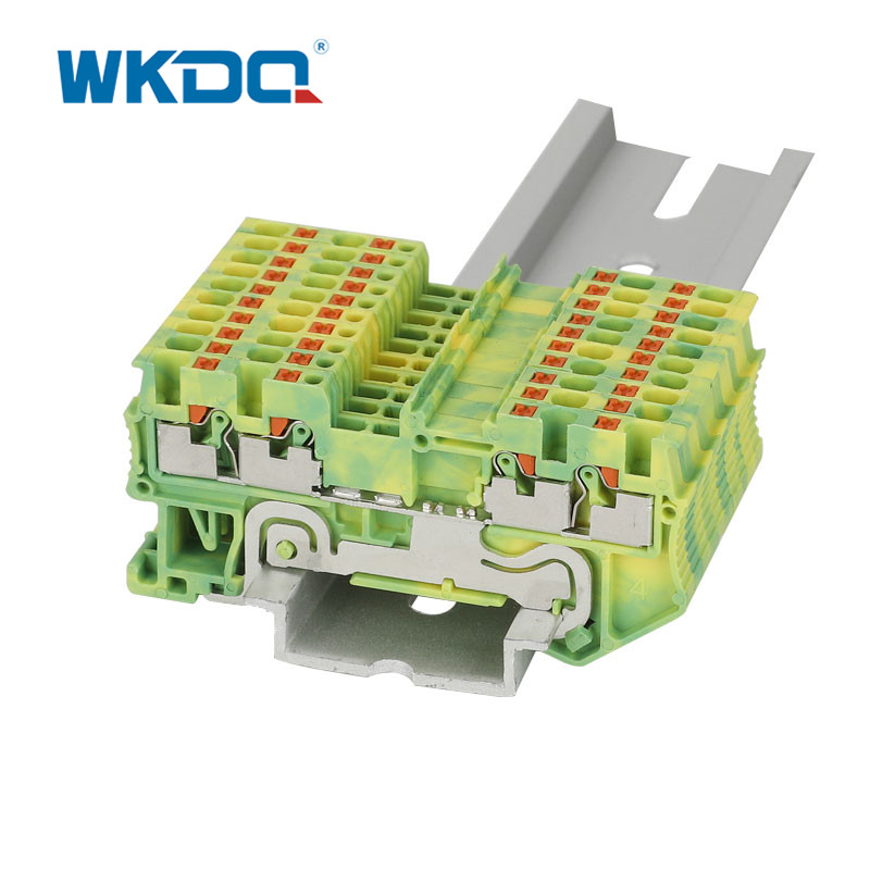 Din Rail Maginhawang Naka-mount na Electrical Terminal Block Connectors na May Mahabang Buhay