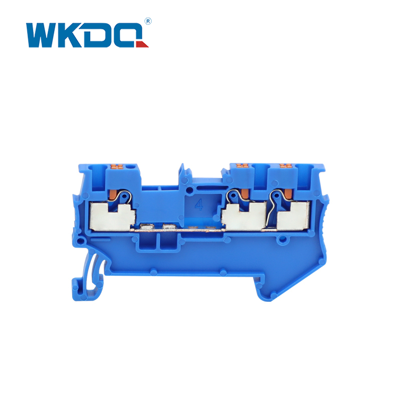 Feed Through Wire Electrical Terminal Block 1.5mm 1 Input 2 Output Push In Terminal