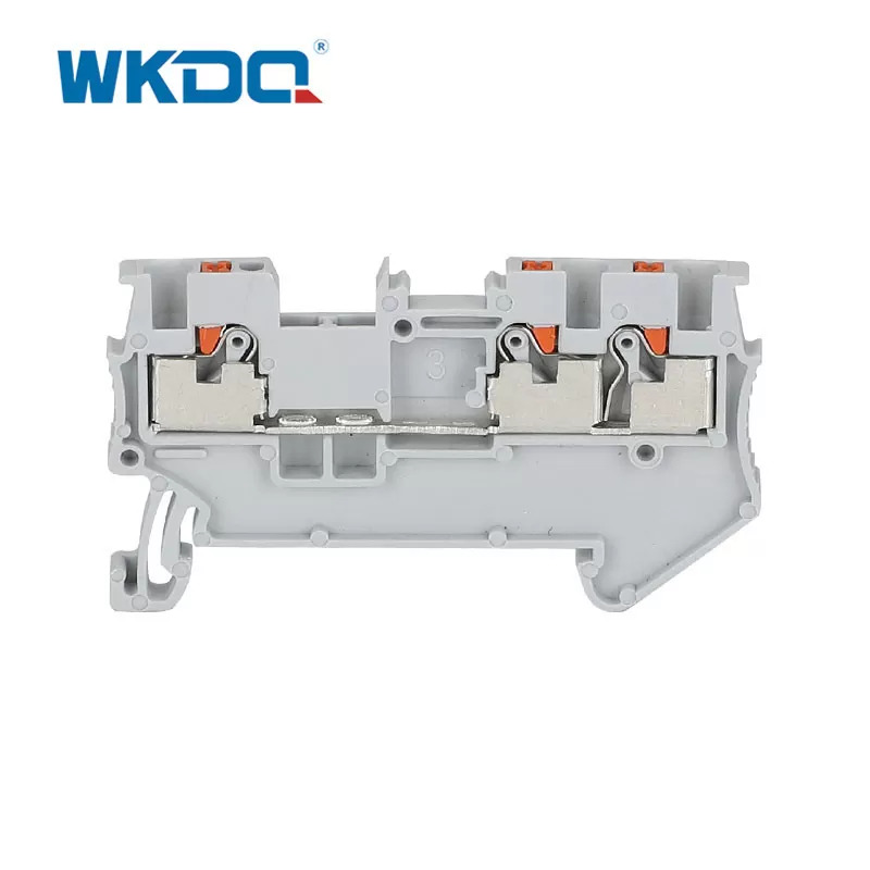 Feed Through Wire Electrical Terminal Block 1.5mm 1 Input 2 Output Push In Terminal