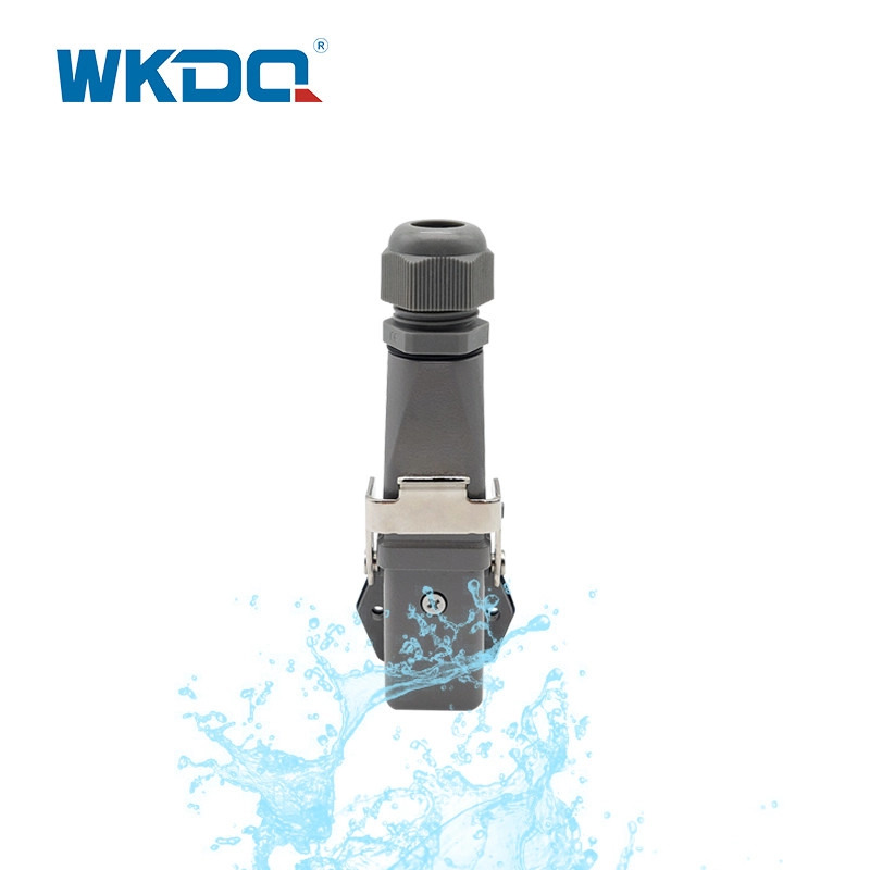 Horizontal Style Heavy Duty Connector na May Male Plug At Female Socket