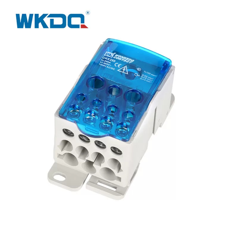 Pang-industriya Power Wire Distribution Block , Din Rail Distribution Block UKK 250A