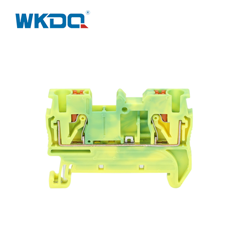 JPT 2.5-PE Push Fit Grounding Terminal Block Connector 31A Rated Kasalukuyang 24-12 AWG Laki ng Conductor Berde at Dilaw
