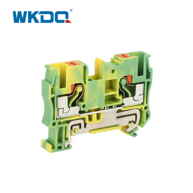 JPT 6-PE Phoenix Push In Terminal Block Connector PT Feed Through Grounding Protective PE Modular Berde at Dilaw