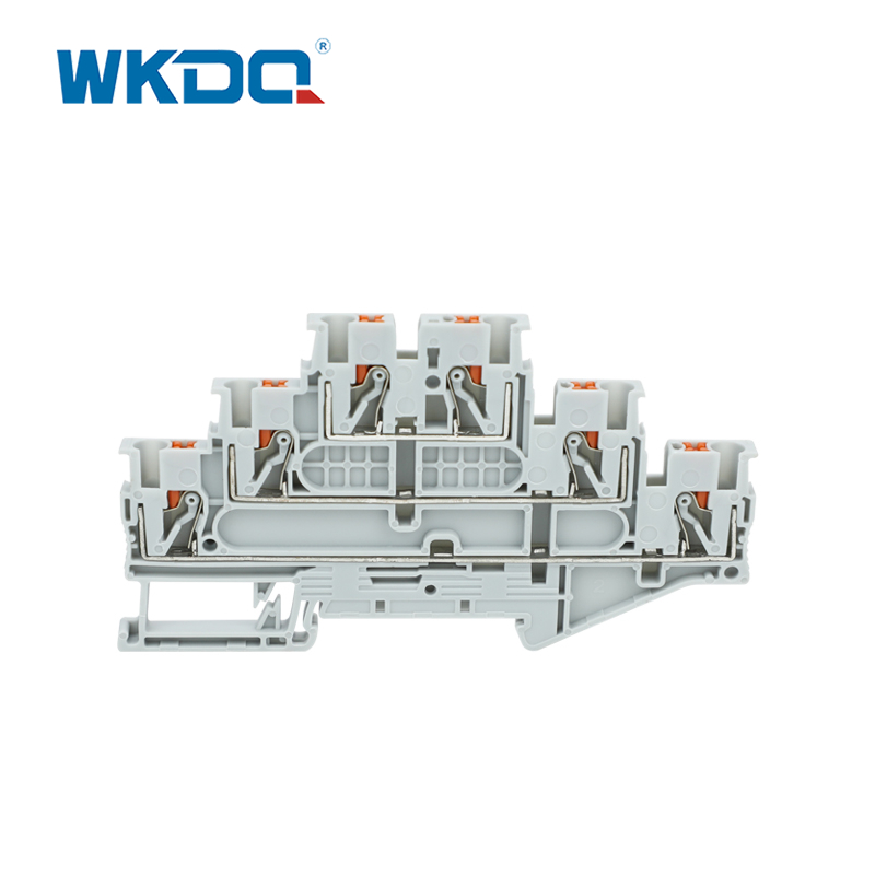 JPT2.5-3L Three Level Push Sa Terminal Block Din Rail Mounted Terminal Block