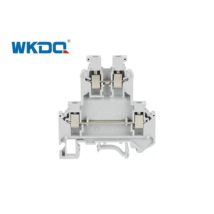 JUKKB 3 Screw Terminal Block , OEM Fused Terminal Block Wire Pressing Flame