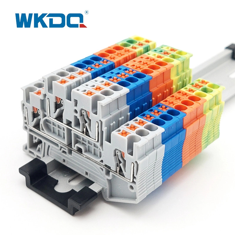 Push In Connection Feed Sa pamamagitan ng Din Rail Mount Terminal Block IEC 60947-7-1 Standard