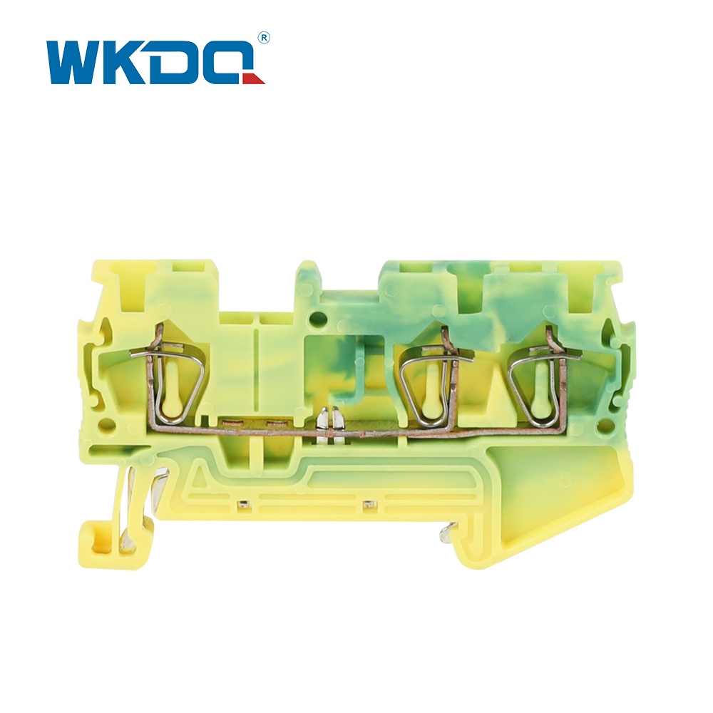 ST1.5-Tw-PE 1.5mm2 Spring Cage Screwless PE Earth Terminal Block