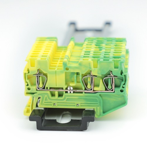 ST1.5-TW-PE 1.5mm2 Spring Cage Screwless PE Earth Terminal Block