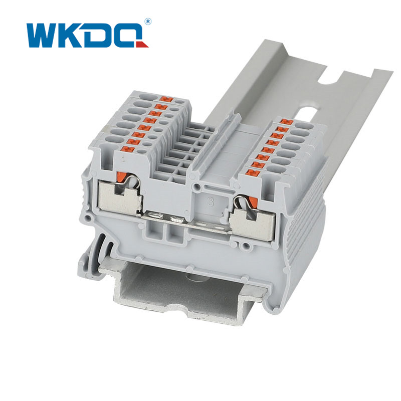 White Feed Through Wire Push Sa Terminal Block 1.5mm Type na May 3.5 Thickness