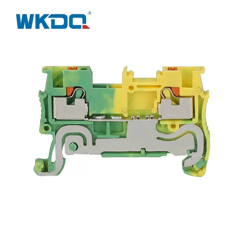 Pinoprotektahan ng Yellow Green Conductor ang Grounding Terminal Blocks Flame Resistant Nylon